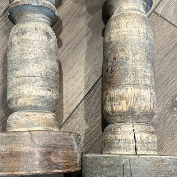 Rustic Wooden Candle Holders - Picture 7 of 8